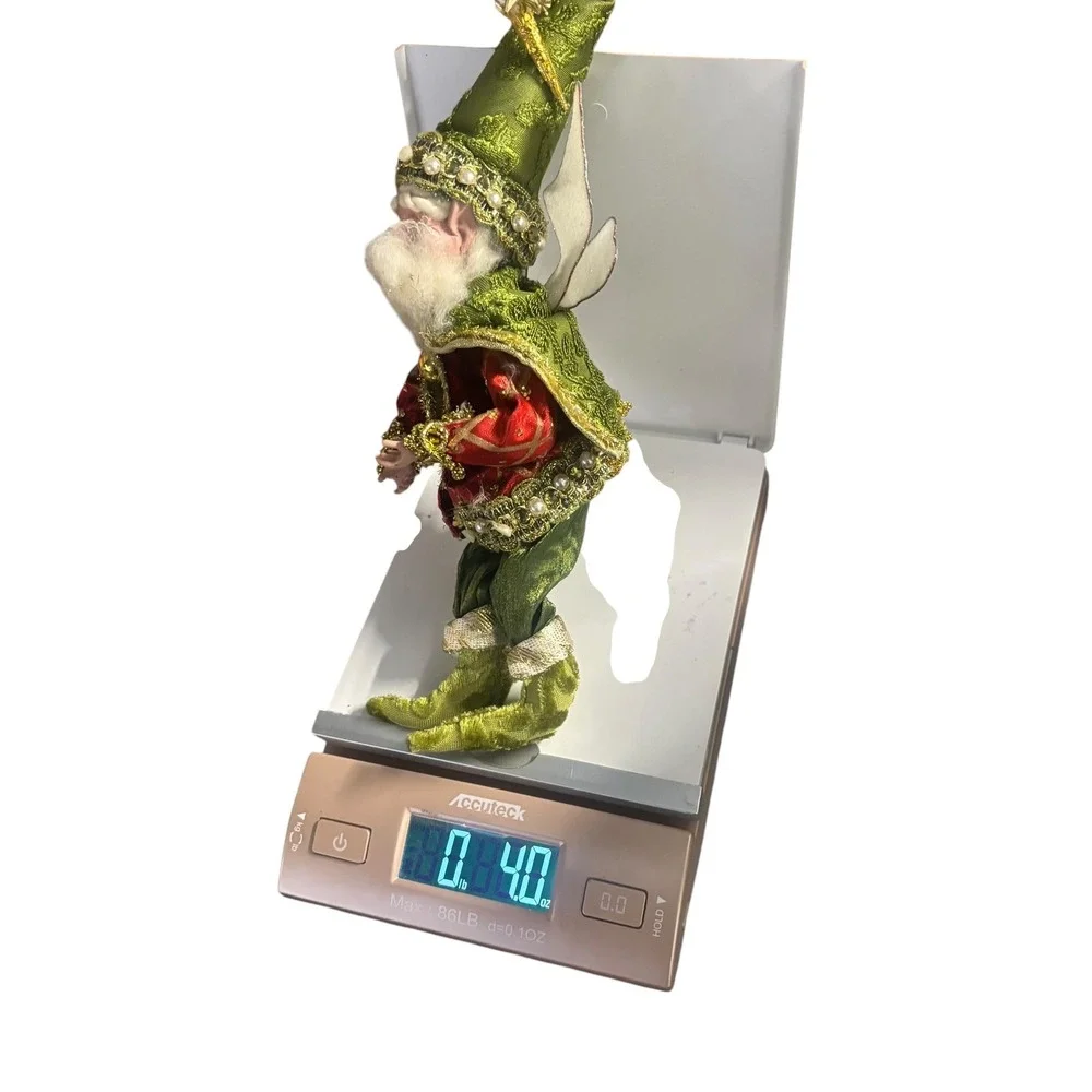 Mark Roberts Christmas Fairy Elf Red Green Gold Limited Edition Posable Decor